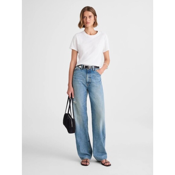 Madewell Denim - Madewell The Balloon Jean Medium Wash Dobins Distressed Size 29